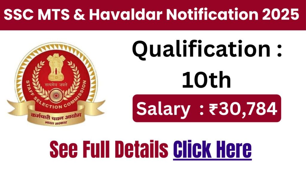 SSC MTS 2025 Notification